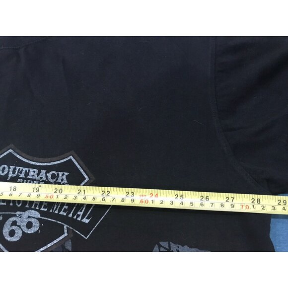 Outback Rider Motorcycle T-Shirt 2XL Black Short Sleeve - Picture 6 of 7